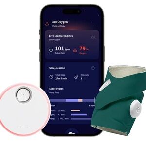 Owlet Dream Sock® - FDA-Cleared Smart Baby Monitor -- Deep Sea Green